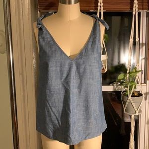 Denim Tie Strap Tank top Medium